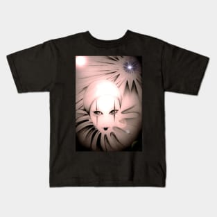 pink moon pierrot clown by Jacqueline Mcculloch for House of Harlequin Kids T-Shirt